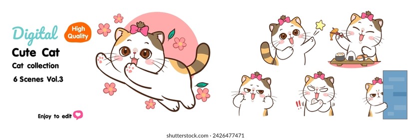Cute cartoon cat, many designs to choose from. svg