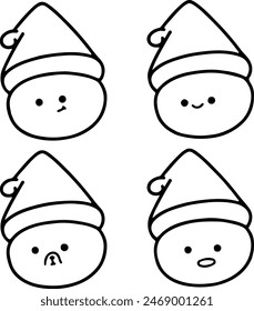 Cute Cartoon Cat in Nightcap | Minimalist Vector Illustration