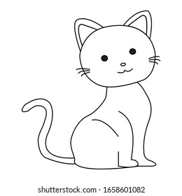 anime cat outline