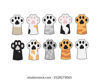 Cute Cartoon Cat Paws Collection 