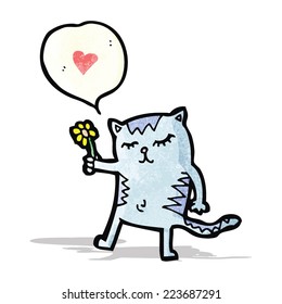 cute cartoon cat with speech bubble