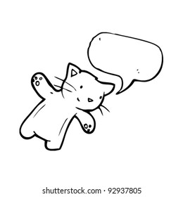 cute cartoon cat with speech bubble