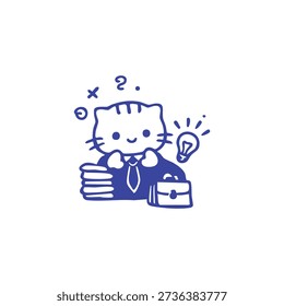 A cute cartoon cat