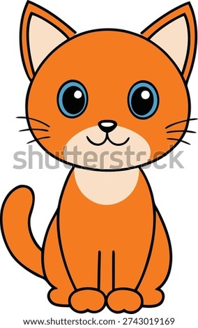 cute cartoon cat vector art