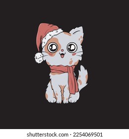 cute Cartoon Cat Vector Clip Art