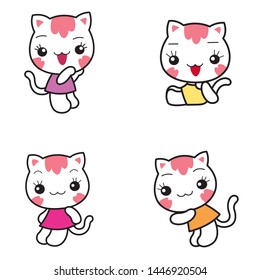 cute cartoon cat vector design