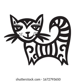 Cute Cartoon Katze. Vektorillustration