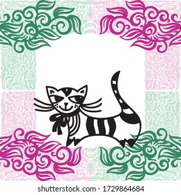 Un gato de dibujos animados. Ilustración del vector