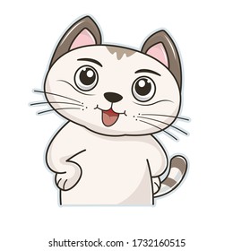 Cute Cartoon Katze. Vector-Abbildung.
