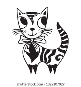 Un gato de dibujos animados. Ilustración del vector