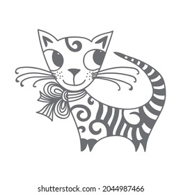 Cute Cartoon Katze. Vektorgrafik