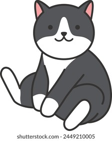 cute cartoon cat vector illustration