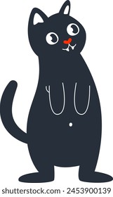 Cute Cartoon Cat Vector Illustration