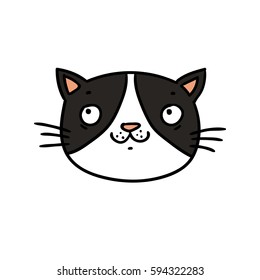 cute cartoon cat. vector illustration