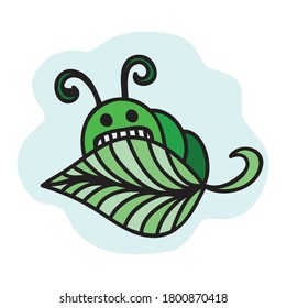 cute cartoon caterpillar. Vector illustration