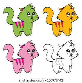 Cute cartoon cats