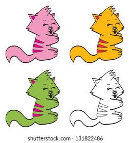 Cute cartoon cats