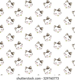 Cute Cartoon Cats Pattern.