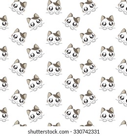 Cute Cartoon Cats Pattern.