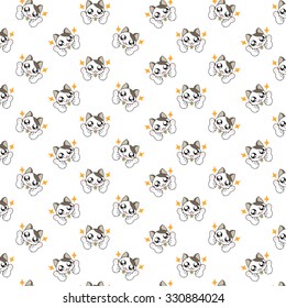 Cute Cartoon Cats Pattern.