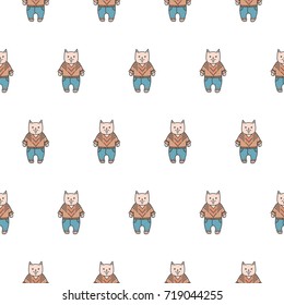 Cute cartoon cats pattern