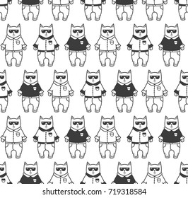 Cute cartoon cats pattern