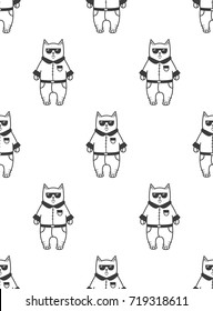 Cute cartoon cats pattern