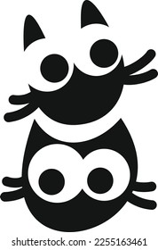 Cute cartoon cats for use in apps, websites, logos and more.