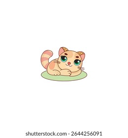 Cute cartoon cats in various poses.