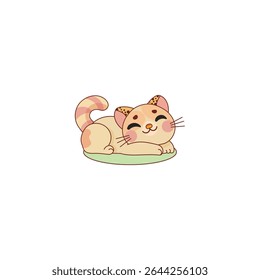 Cute cartoon cats in various poses.