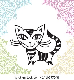 Cute cartoon cay. Vector illustration