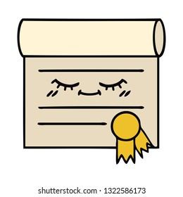 tira cómica de un certificado