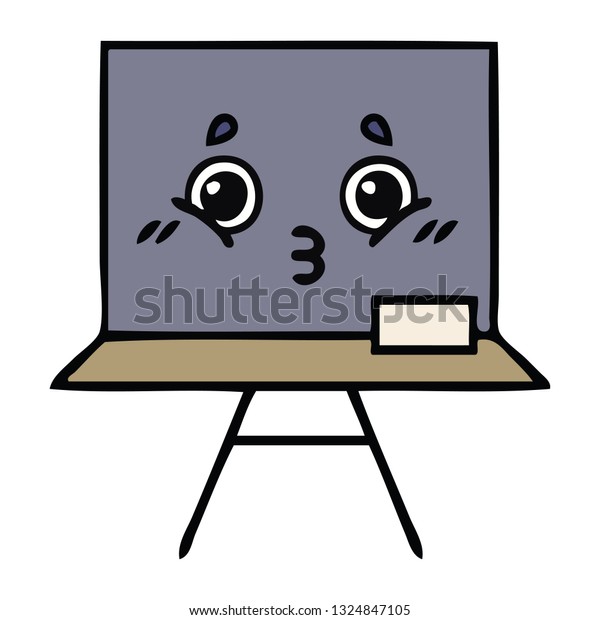 Cute Cartoon Chalkboard Stock Vector (Royalty Free) 1324847105