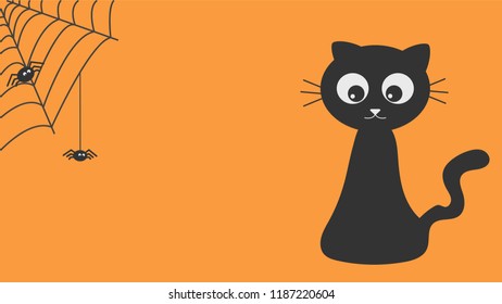 Cute cartoon character. Baby pet animal collection. Flat design Orange background. Vector