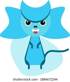 Caricatura de Cuto Azul, lindo vector de caracteres