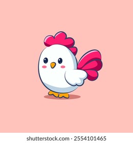 cute cartoon character chicks chicken vector design for elements, clipart and sticker