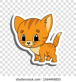 Cute cartoon character. Colorful vector illustration. Isolated on transparent background. Template for your design, books, stickers, posters, cards, clothes.