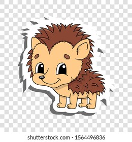 Cute cartoon character. Colorful vector illustration. Isolated on transparent background. Template for your design, books, stickers, posters, cards, clothes.