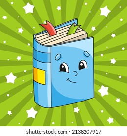 Cute cartoon character. Colorful vector illustration. Isolated on color background. Template for your design.