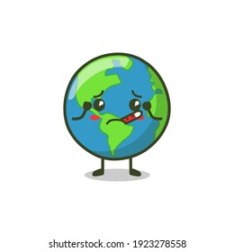 Cute Cartoon Character Earth, Emoticon, Simple