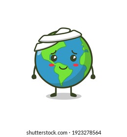 Cute Cartoon Character Earth, Emoticon, Simple