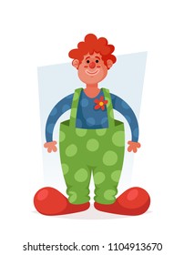 Cute Cartoon Character. Funny Clown. Vector Illustration