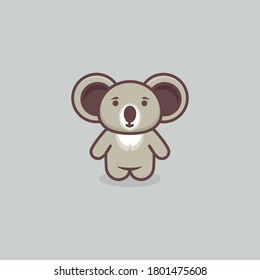 Cute cartoon character koala. koala logo vector design template.