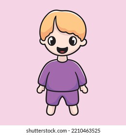 Cute Cartoon Character Mascot Flat Design Cute Funny Fun