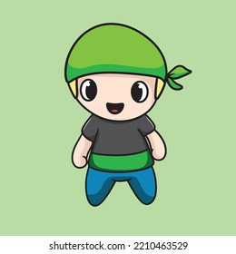 Cute Cartoon Character Mascot Flat Design Cute Funny Fun