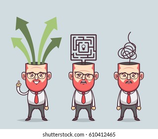 Cute Cartoon Character. Office Worker - Vector Set