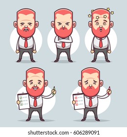 Cute Cartoon Character - Office Workers Set