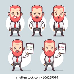 Cute Cartoon Character - Office Workers Vector Set
