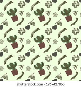 Cute cartoon character pattern seemless picture.