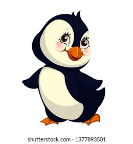 cute cartoon  character penguin